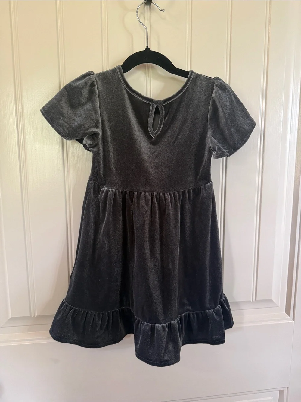 Dark Grey Velvet Dress